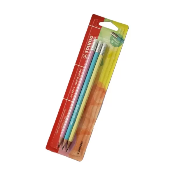 Lápis Pastel Swano Bl C/3 Azul Rosa Amarelo - Image 2