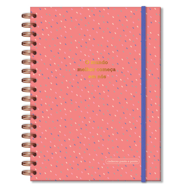 Caderno Pauta e Ponto Riscadinho Vermelho - Fina Ideia